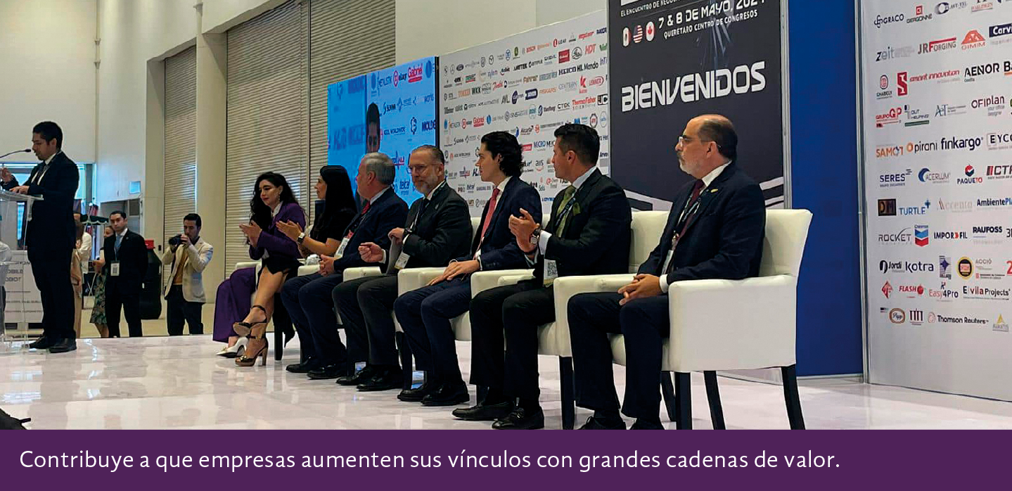Contribuye a que empresas aumenten sus vínculos con grandes cadenas de valor.