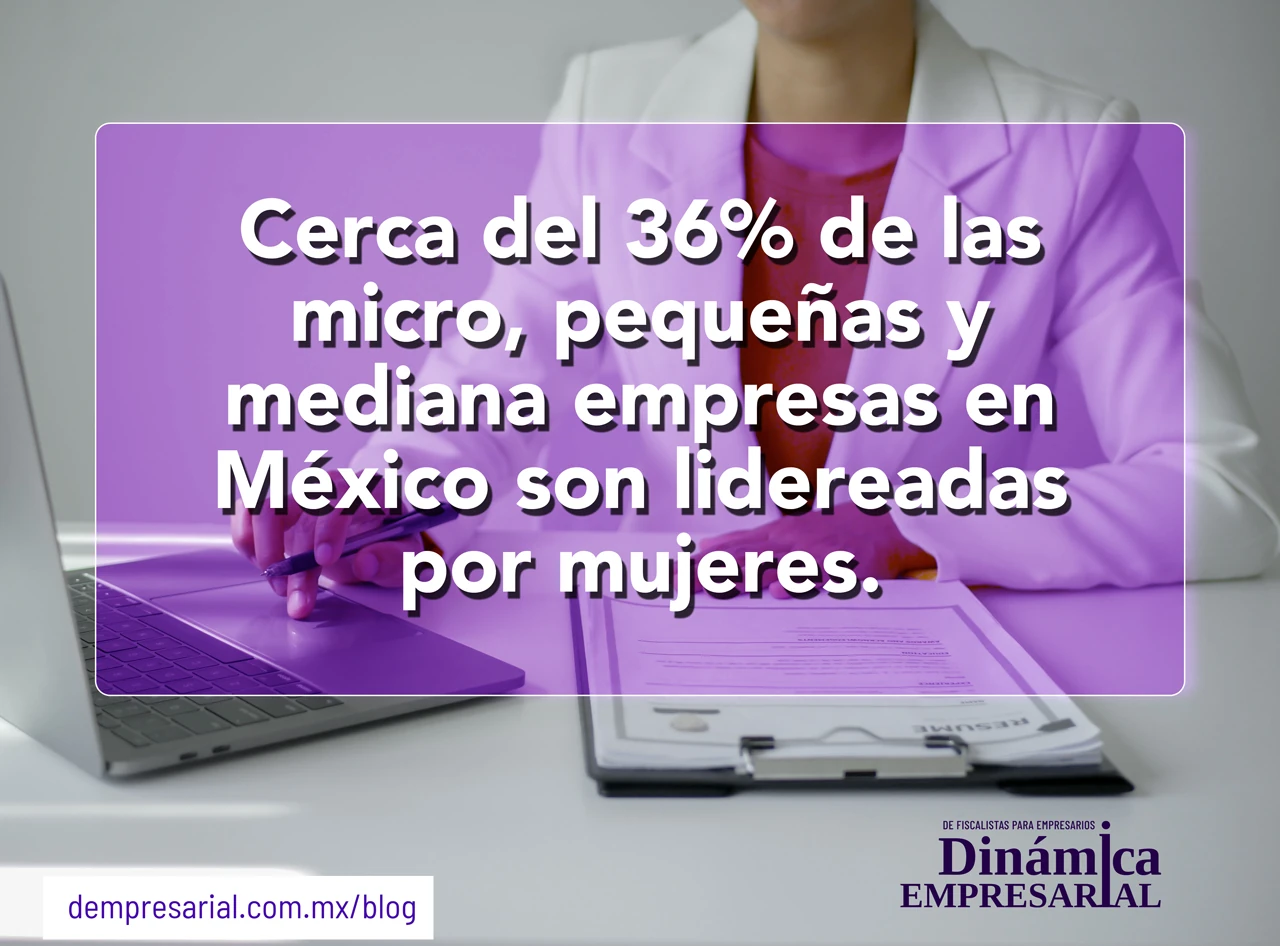 Cerca del 36% de las micro, pequeñas y mediana empresas en México son lidereadas por mujeres.