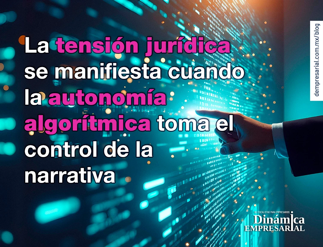 La tensión jurídica se manifiesta cuando la autonomía algorítmica toma el control de la narrativa