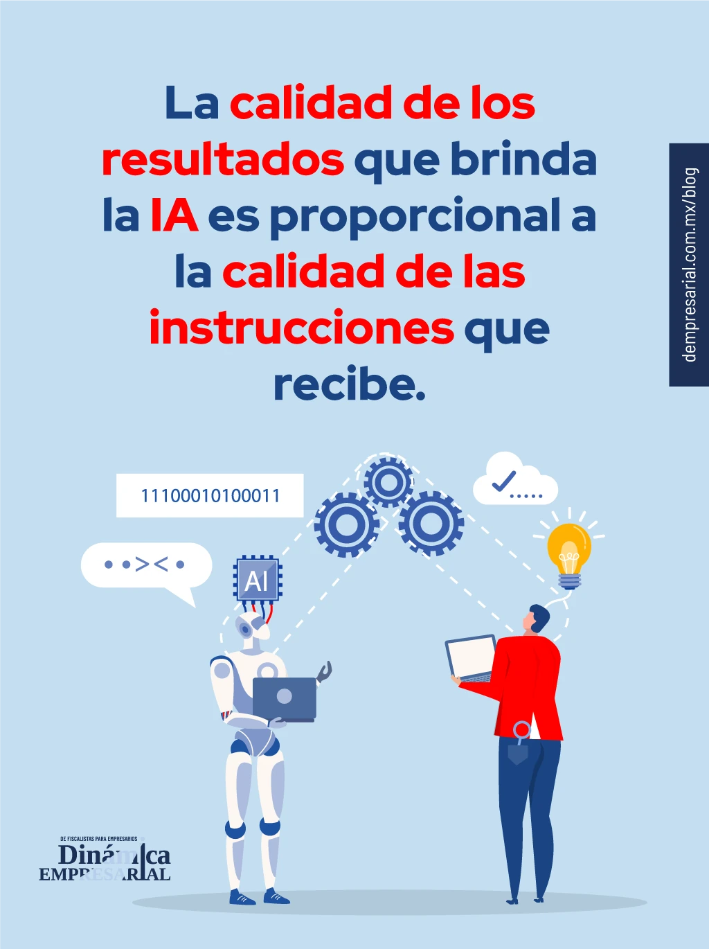 La calidad de los resultados que brinda la IA es proporcional a la calidad de las instrucciones que recibe.