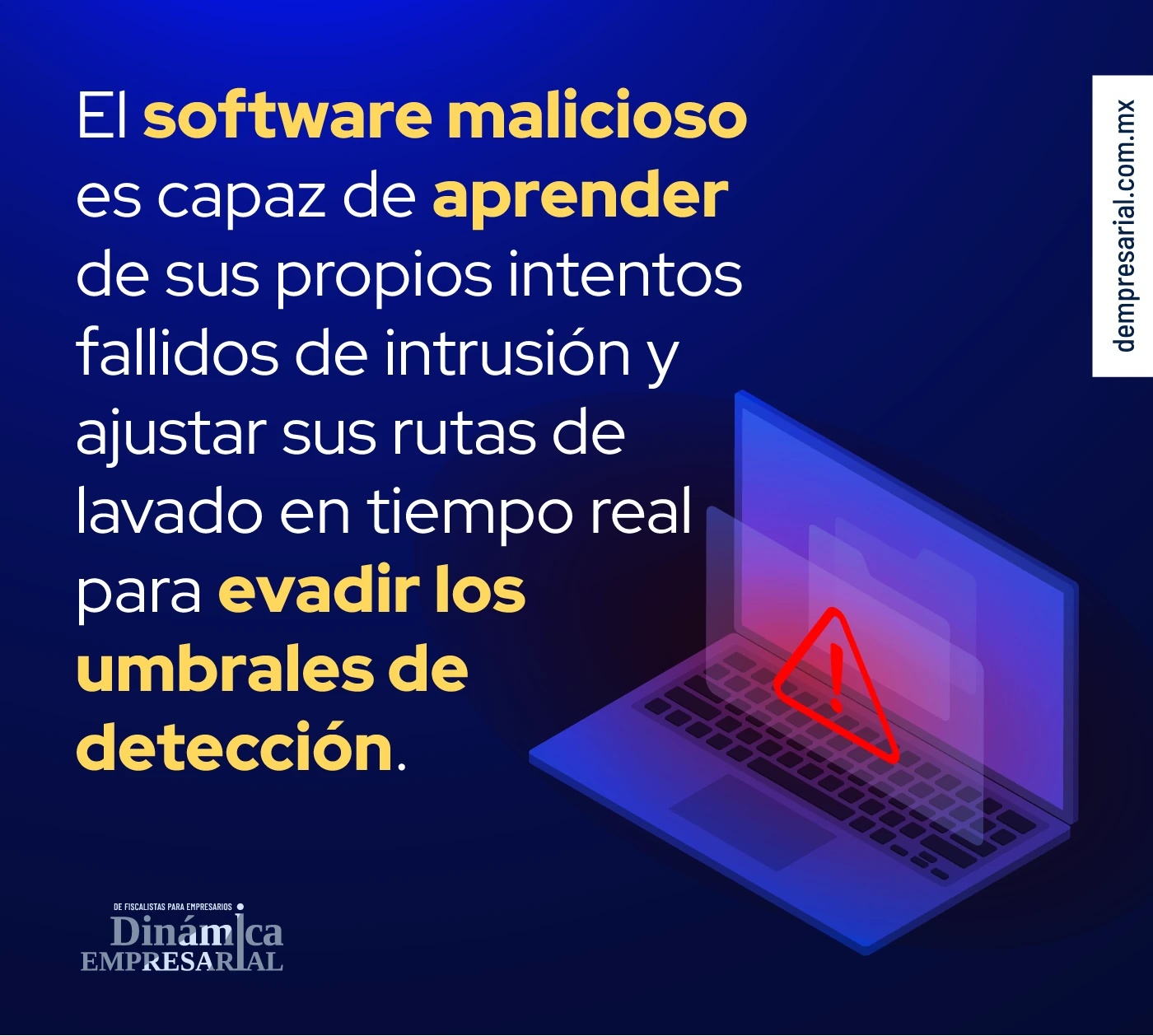 El software malicioso es capaz de aprender de sus propios intentos fallidos de intrusión y ajustar sus rutas de lavado en tiempo real para evadir los umbrales de detección.