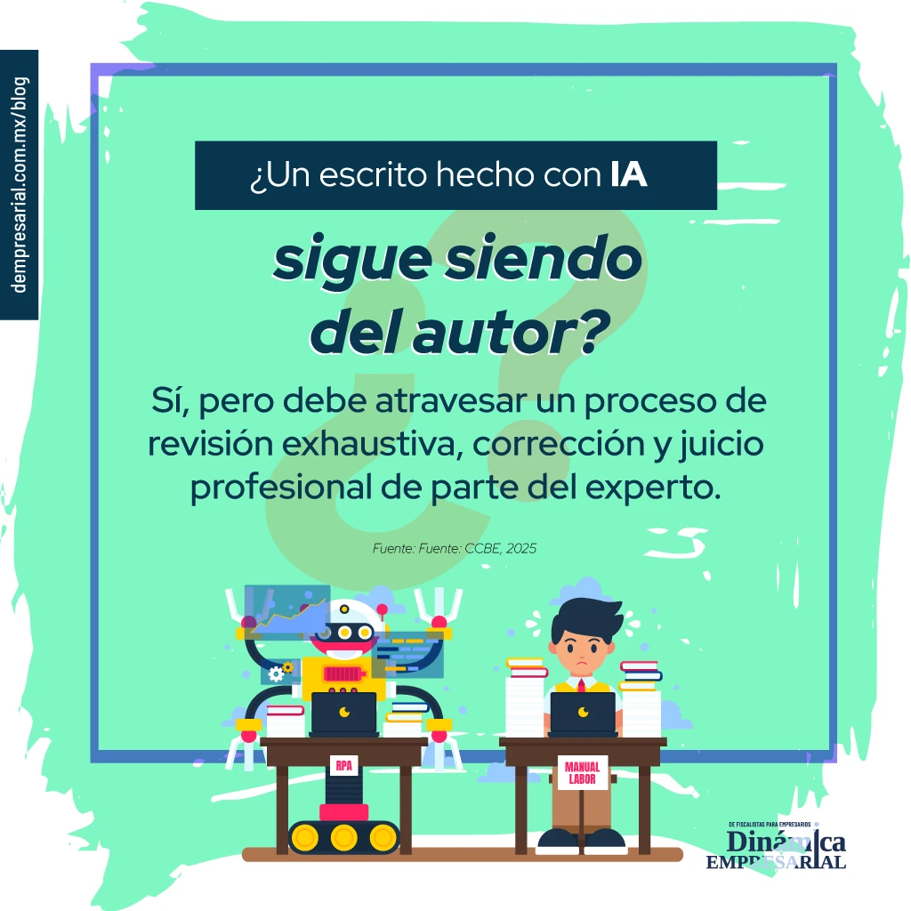 ¿Un escrito hecho con IA sigue siendo del autor? Sí, pero debe atravesar un proceso de revisión exhaustiva, corrección y juicio profesional de parte del experto.